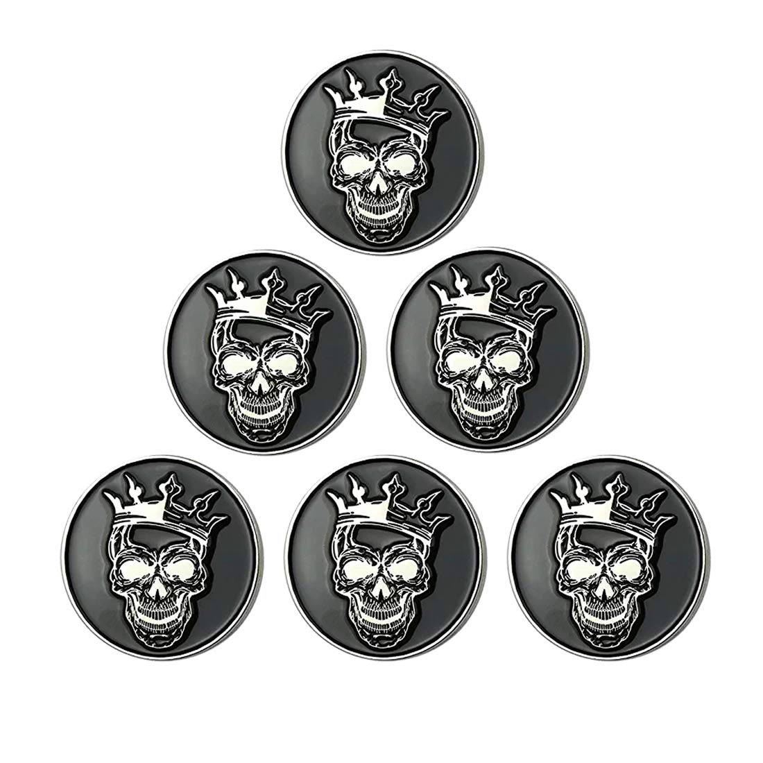 GOLTERS Skull Golf Ball Marker(Black Crown)