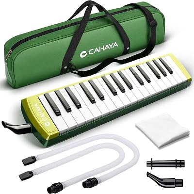 CAHAYA 32 Key Melodica CY0356 Wasabi Green with Carry Bag Dual Play</br>