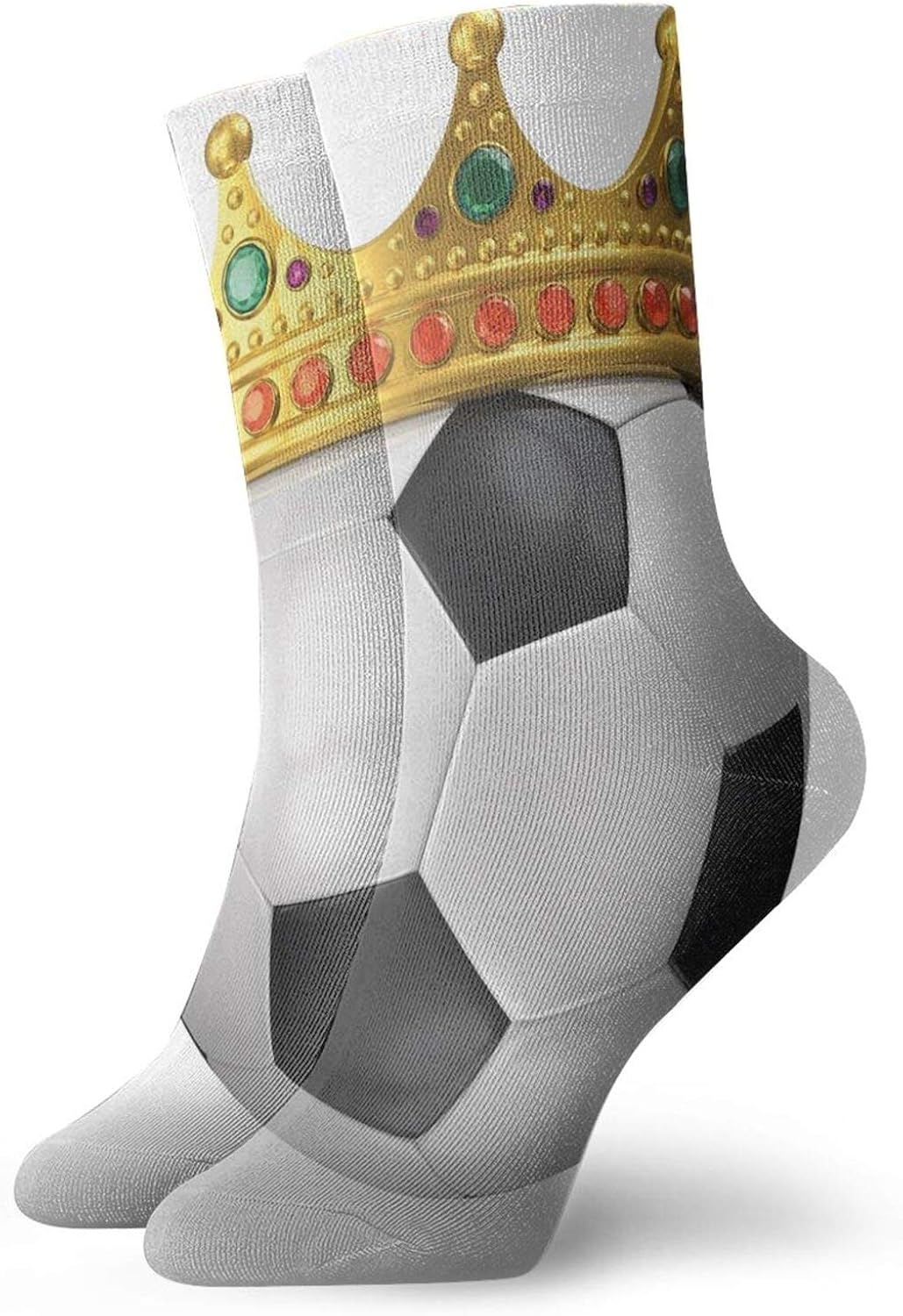 Soft Mid Calf Length Socks Soccer Sports Championship Inspired Ball