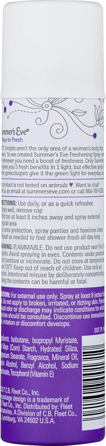 Summer's Eve Freshening Spray | Ultra | 2 oz Size | Pack of 3 | pH Balanced, Dermatologist & Gynecologist Tested: Health & Personal Care