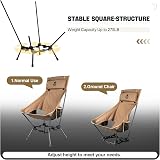 OneTigris Camping Chair with Detachable Cushion 150 kg Capacity view 5