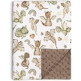 Dragon Baby Blanket for Boys Girls Soft Double Layer Minky with Dotted Backing, for Fairy Tale Theme Toddler Nursery, Newborn Infant Toddler Crib Bedding, Stroller, Receiving Blankets, 30"x40"