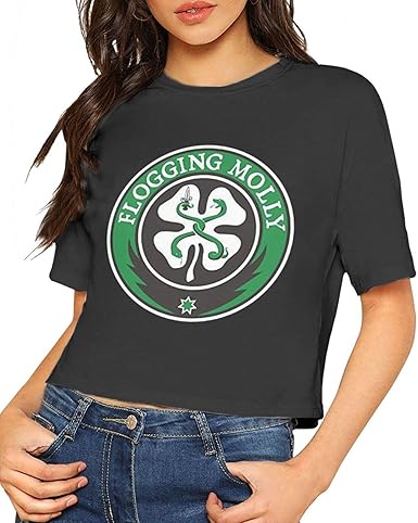 Ramivox Women's Belly Button Flogging Molly Joker T - ShirtBlack Large