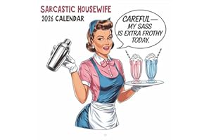Sarcastic Wall Calendar - 28x28cm Hangable Retro Planner | Funny Sarcastic Swear Calendar | Unhinged Swear Planner | For Deco