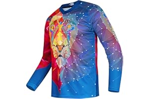 JPOJPO Men's Cycling Jersey MTB T Shirt Long Sleeve Youth Off-Road Motorcycle Jersey Bicycle Clothes Anti-UV