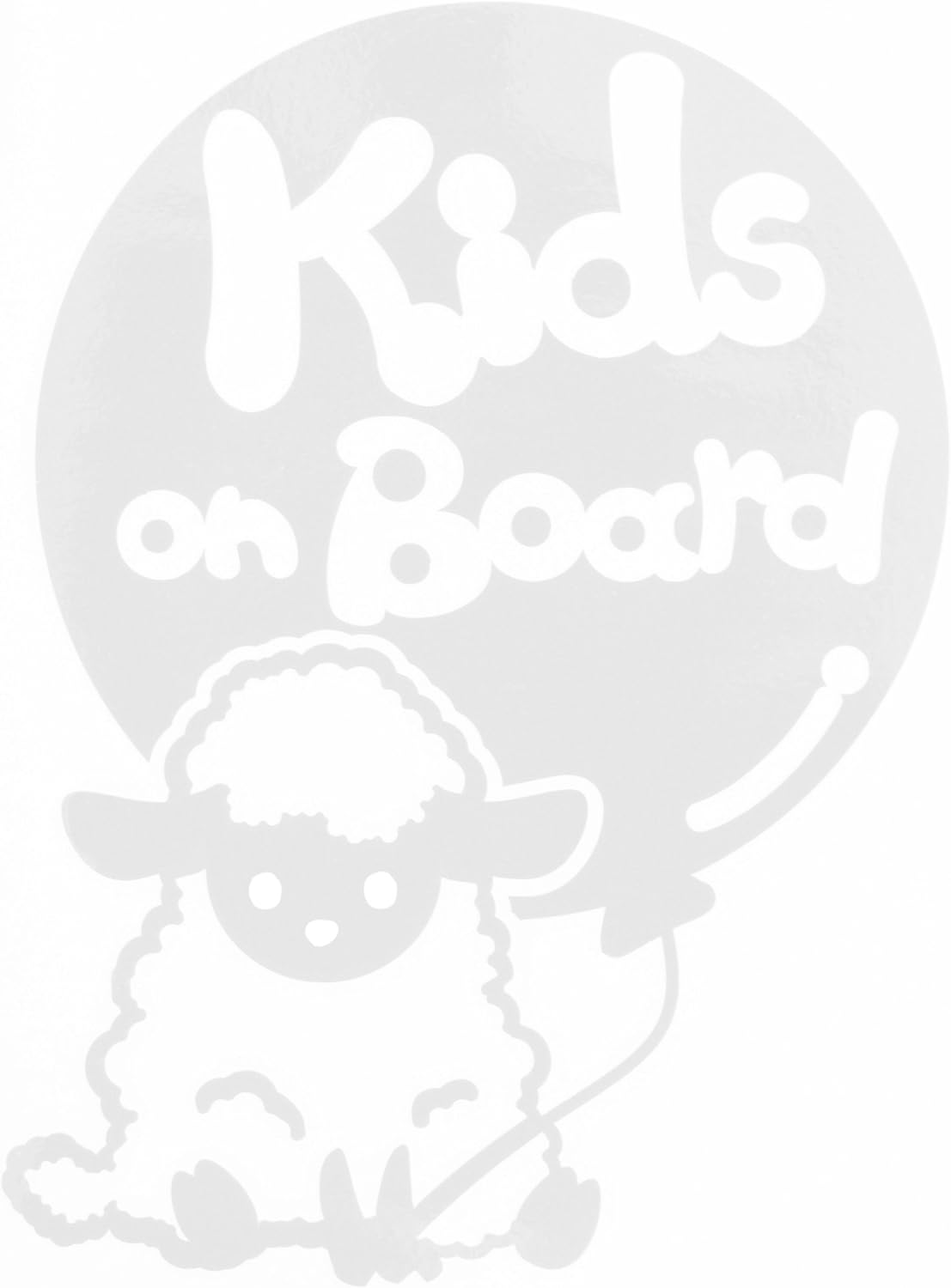 Amazon Co Jp ホワイト 白 Kids On Board 羊 ひつじ ヒツジ 動物 ステッカー 窓ガラス用シールタイプ 車 パーティファッション 子供が喜ぶ 吸盤 マ 車 バイク