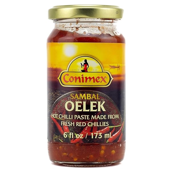 CONIMEX SAMBAL OELEK (HOT CHILLI PASTE) (6 OZ)