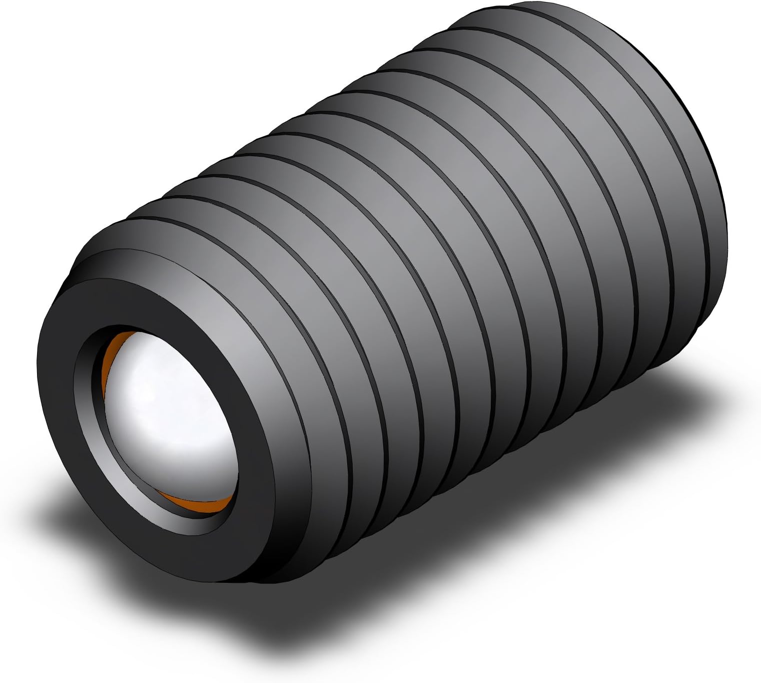 Fairlane TST-0750X3-DB Threaded Thrust Screw - 3/4-16 x 3 in - Round Delrin Ball