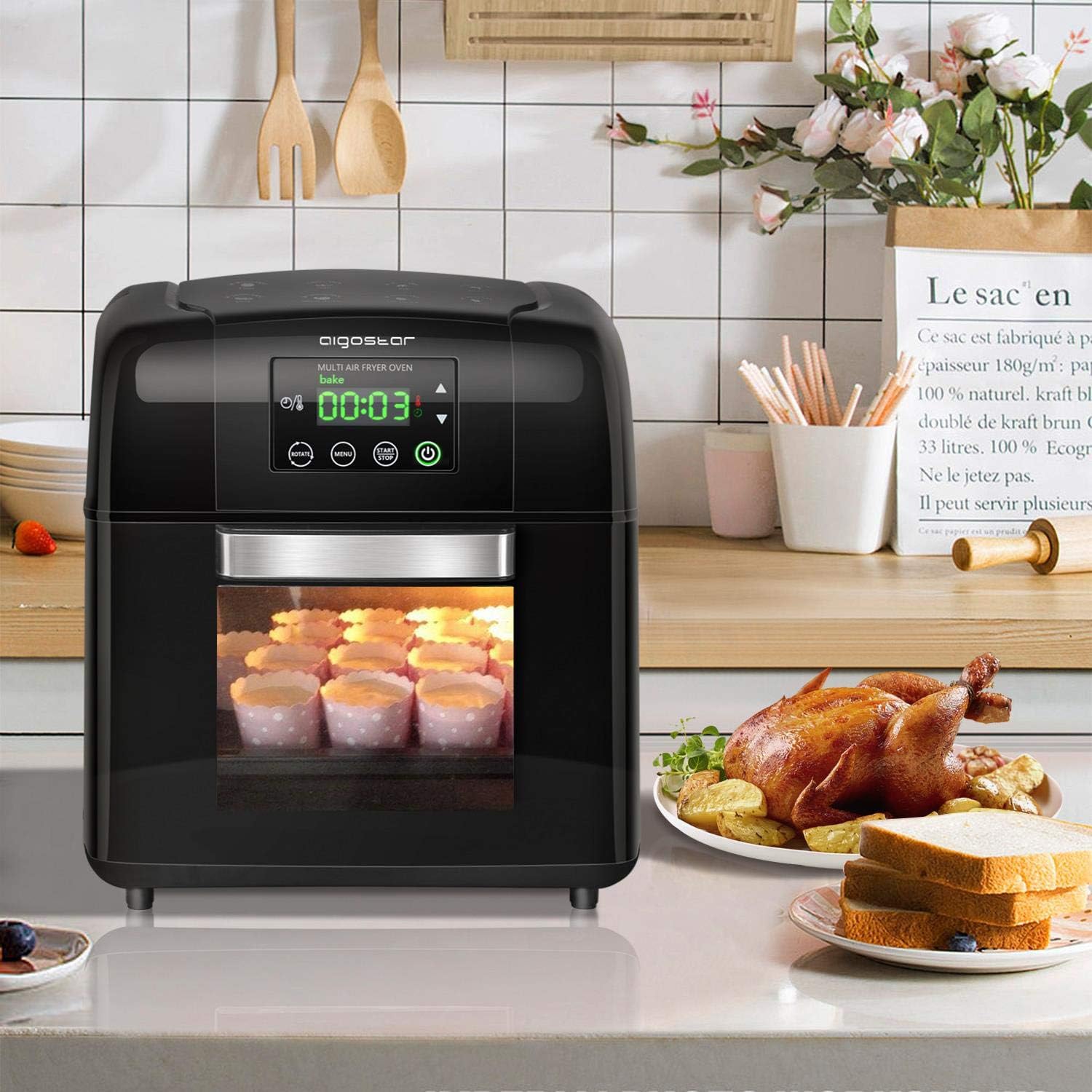 Aigostar Accesorio para horno de aire Aigostar Master quiches etc Bandeja  redonda de aluminio para pizzas Hogar y cocina Electrodomésticos  especializados y utensilios eléctricos futakuchi-hakata.com