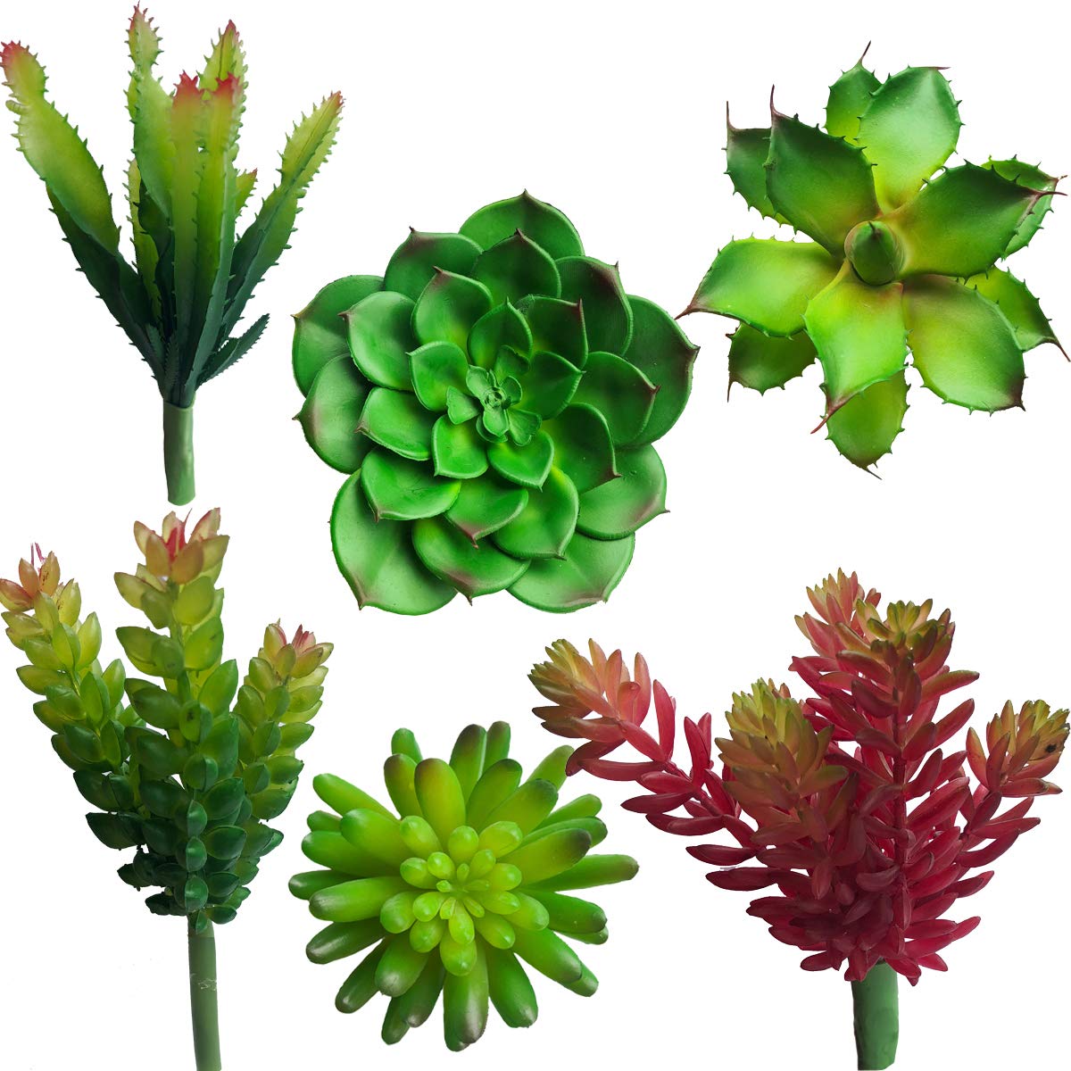 Uyue Decorative Faux Succulent Fake Plants Artificial Succulent