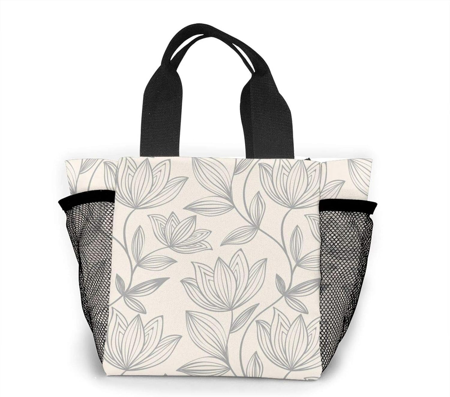 Lotus flower pattern Tote Bag, Shopping Bag, Lunch Bag, for