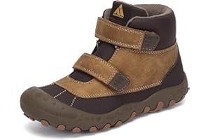 Mishansha Unisex-Child Outdoor Ankle Hiking Boots Boys Girls Trekking Walking Shoes with Hook and Loop