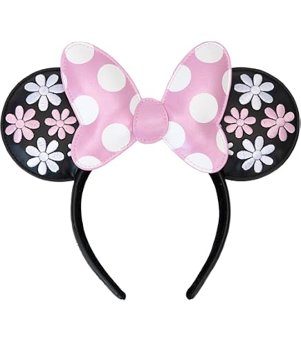 Loungefly Disney Minnie Mouse Polka Dot Bows White Ears Headband Loungefly Disney Minnie Mouse Rocks the Dots Classic Sherpa  main image 4