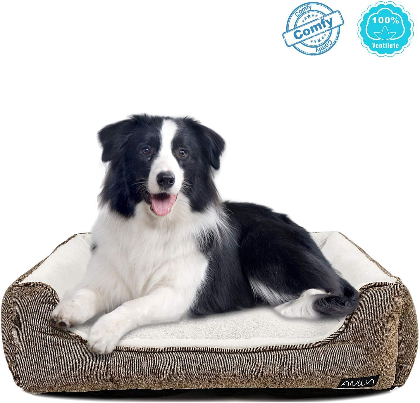 ANWA Washable Dog Bed Large Dogs, Dog Sleeping Bed, Comfortable Dog Bed Large Dogs : Pet Supplies