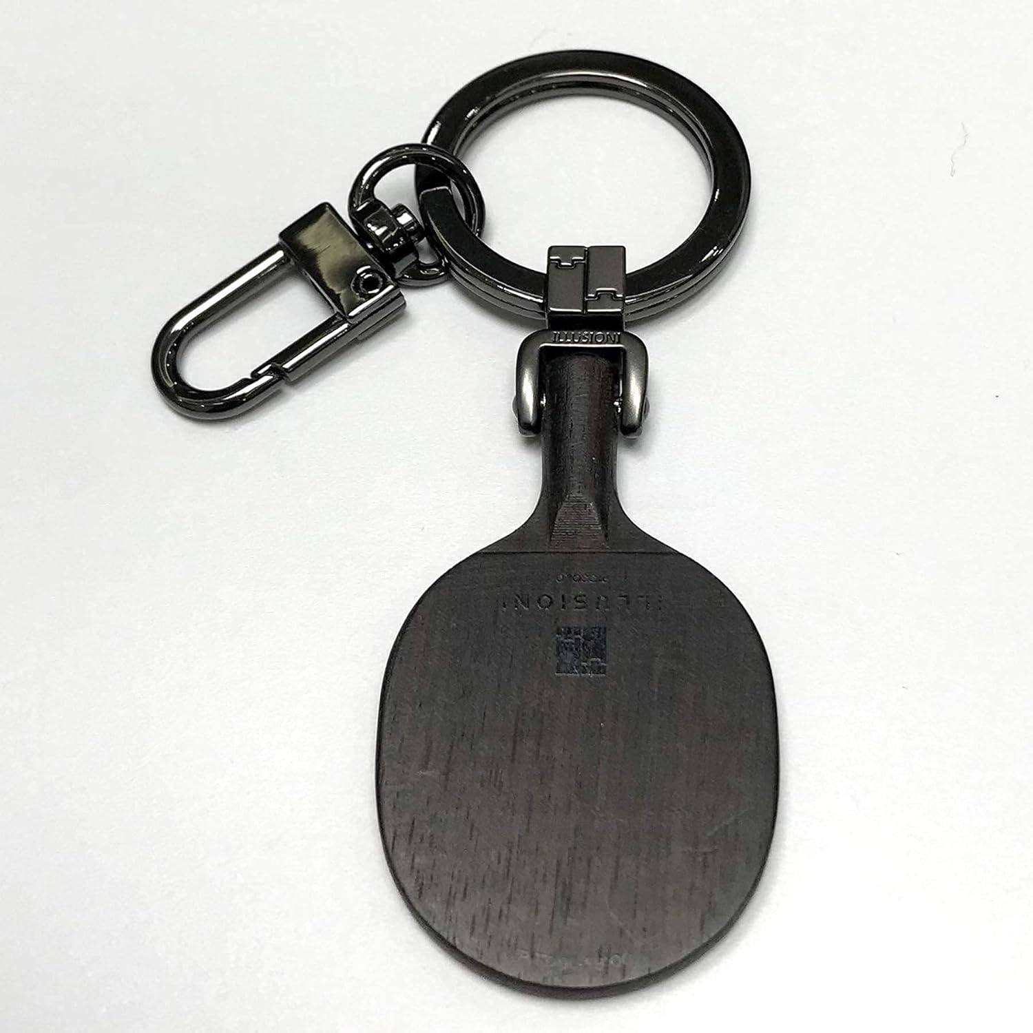 Illusioni Piccolo TT Blade Table Tennis Racket Keychain/Key Ring - Ebony Black - Wooden - Best Gift for Ping Pong Lovers: Clothing