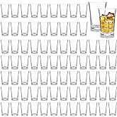 85 Pieces Unbreakable Bulk 1.4 Oz Heavy Base Whiskey Clear Cute Shot Glasses for Bar Party Favor, Night Bar Game