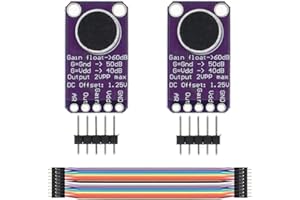 DAOKI 2PCS Microphone Amplifier Board MAX9814 AGC Microphone Module Auto Gain Control for Arduino with Jump Wire