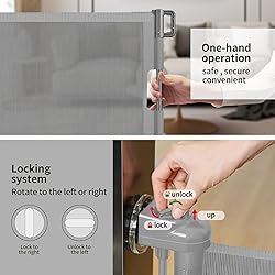 Veraste Retractable Baby Gate,Mesh Baby Gate or