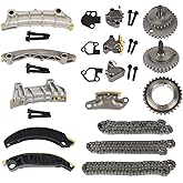 Autoround 9-0753S Timing Chain Kit [3.6L 3.2L 3.0L 2.8L] Fit for Chevy, GMC, Cadillac, Buick, Pontiac- Malibu Equinox Impala Colorado Traverse Acadia Terrain CTS, w/Chain Tensioner Guide Rail Sprocket