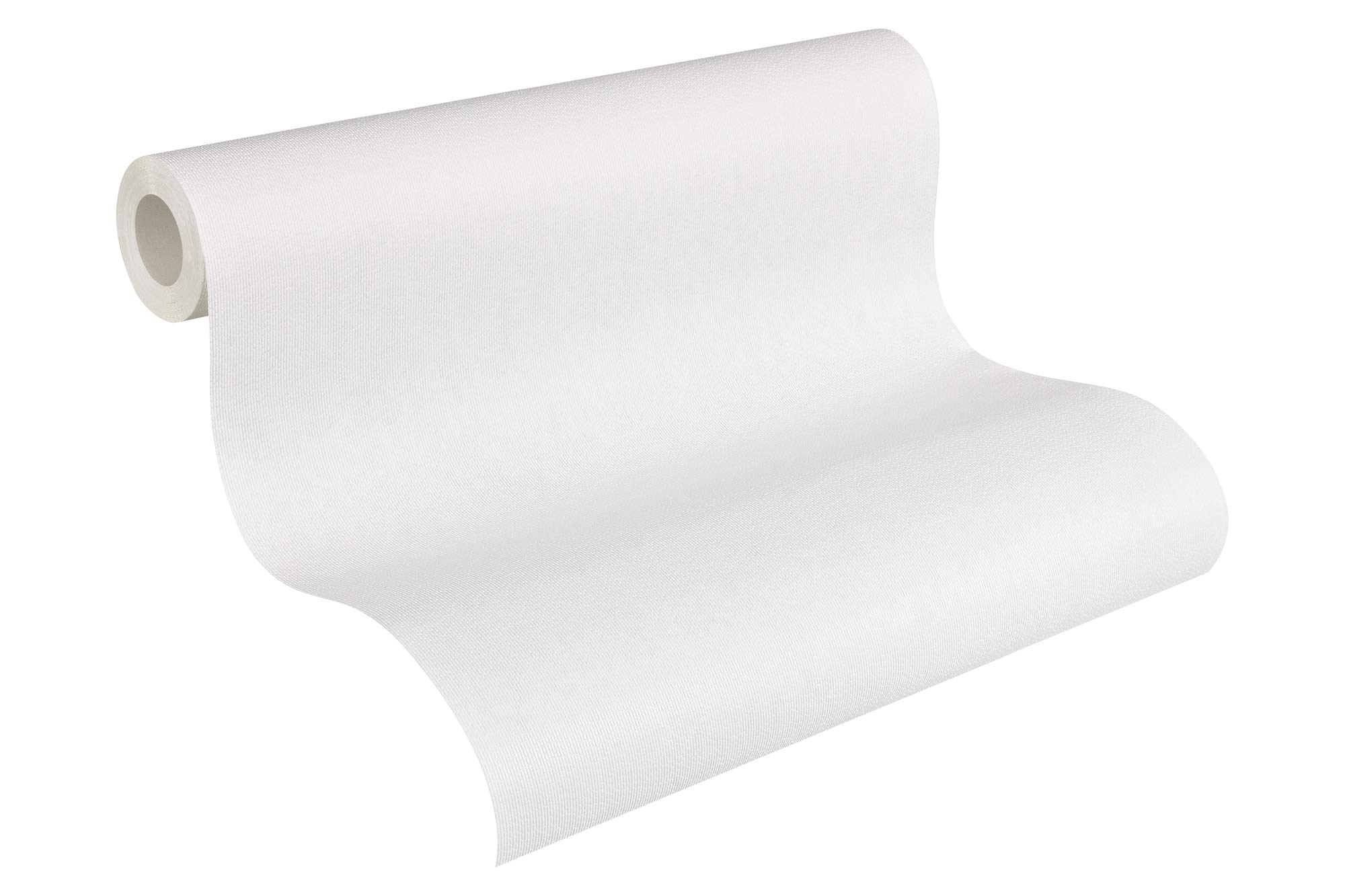 A.S. Création Paintable Non-Woven Wallpaper 10.05 x 0.53 m Made in Germany 305817 3058 White – 17