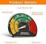 Hanaoyo Magnetic Log Burner Thermometer Large Dial 3.34 in Dual Pack view 5