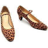 C.Paravano Women's Pumps | Chunky Heels for Women | Closed Round Toe Shoes | Low Heel Dress Shoes