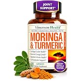 Moringa Capsules 4:1 Extract with Organic Turmeric &amp; BioPerine 60 Capsules | Turmeric Moringa Oleifera w/Black Pepper Extract for Max Absorption. Energy &amp; Joint Support &ndash; Heavy Metals &amp; 3rd Party Tested