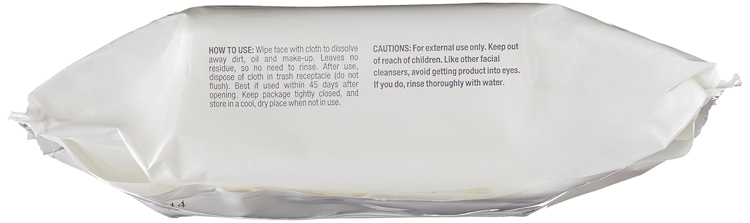 Bioré Daily Facial Cleansing Cloths, 60 Count, with Dirt-grabbing Fibers for Deep Pore Cleansing and Makeup Removal without Oily Residue: Beauty