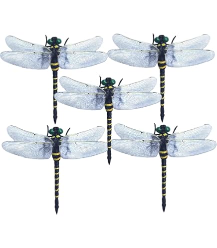 Dragonfly Hat Clip, Artificial Realistic Fake Dragonflies Fly Repelling Supplies Attach Backpack Hat Indoor Outdoor Decor Craft Yard Garden Decor 6 5
