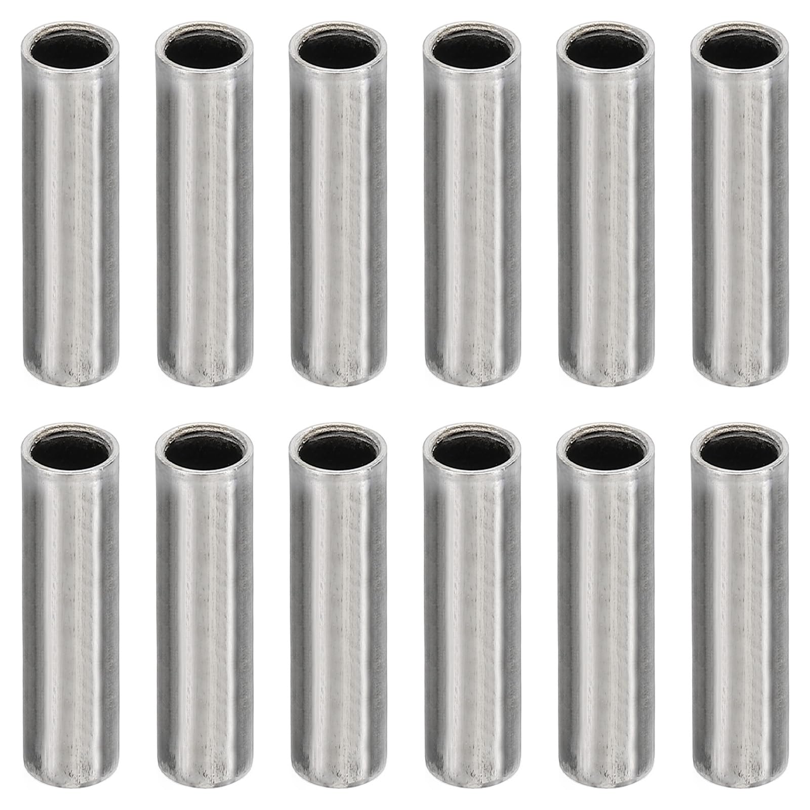 PATIKIL M6 Steel Spacers, 12 Pcs Metal Spacers Steel 6.2mm ID x 8mm OD x 30mm L Carbon Steel Spacer Screw Standoff Round for 1/4in or M6 Screw Bolts