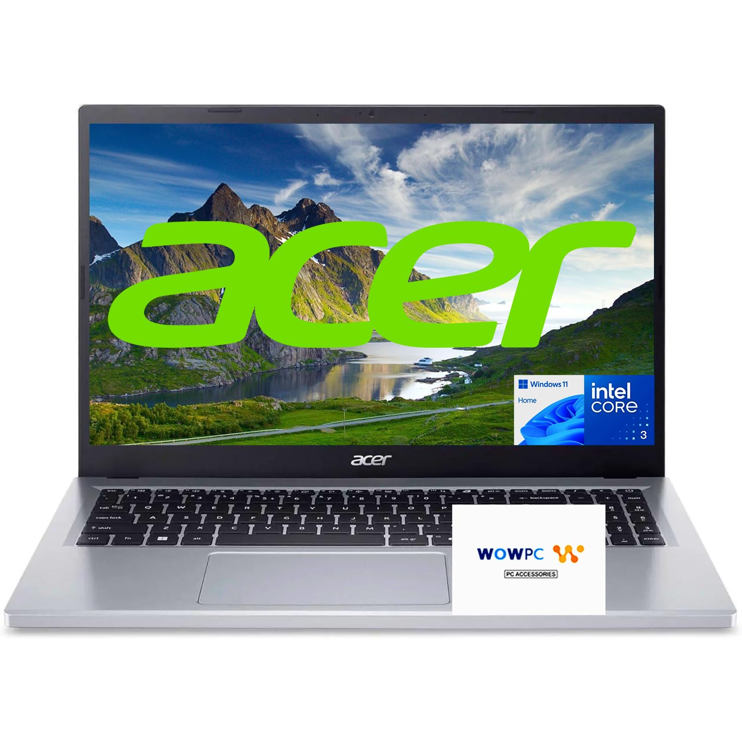 acer Aspire Go 15 Laptop for Home & Work, Intel Core 3 N355, 15.6” FHD Display, 16GB DDR5 RAM, 1.1TB Storage (128GB UFS + 512GB SSD + 500GB External Drive), Wi-Fi 6, Windows 11, WOWPC 3 in 1 Bundle
