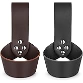 Ezymivs 2 Pcs Medieval Renaissance Belt, Sword Dagger Frog Leather Belt Medieval Scabbard Belts Rapier Scabbard Holder for Adult Men Cosplay Props Knight Frog Case Brown, Black