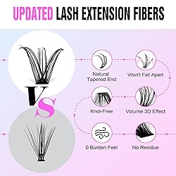 Pawotence Lash Clusters 280pcs Individual Lashes