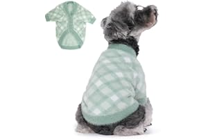 MOIRIG Dog Sweater, Sweaters for Small Dogs, Warm Soft Pet Clothes for Puppy, Medium Large Cat, Dogs Girl or Boy, Dog Shirt for Winter Christmas (Green, Medium)