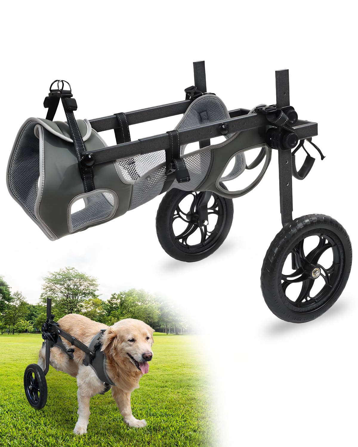 Photo 1 of ***FACTORY SEALED***Large Dog Wheelchair for Hind Legs-Durable All-Terrain Wheels, Heavy Duty Aluminum Frame, Comfortable Breathable Mesh for Dogs, Hip Support System, Restores Mobility for Arthritis & Injuries XXL