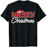Merry Christmas Buffalo Plaid T-Shirt