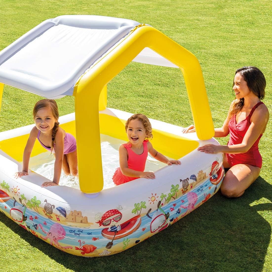 sunshade inflatable pool