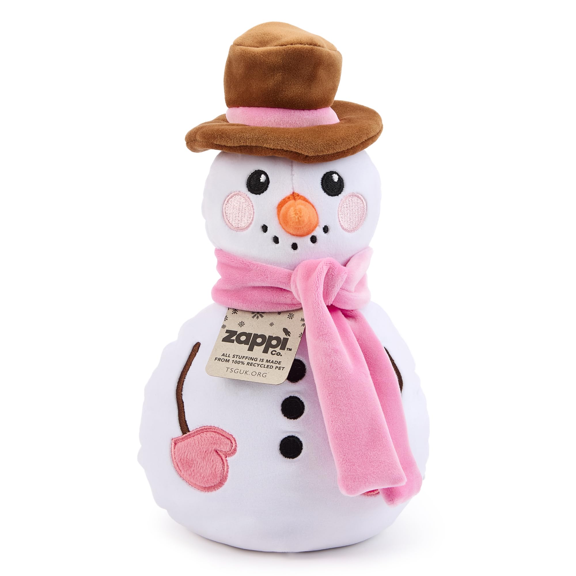 Zappi Co Snow Woman Plush Toy – Soft and Cuddly Christmas Frostina Decoration (25cm height), Perfect for Festive Decor, and Stocking Fillers