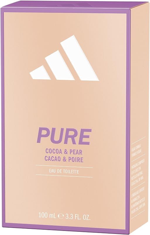 Pure Eau de Toilette, 100 ml (Pack de 1), notas de cacao, pera y benjuí, fragancia para mujer, larga duración, fragancia deportiva — foto 2 de 3