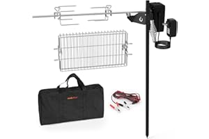 only fire Outdoor Open Flame Camping Grill, Campfire Cooking Accessories, Cooking over Any Grill or Fire - Include Motor, Pow
