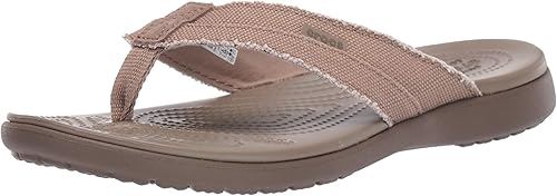 crocs men's santa cruz canvas flip flop