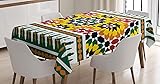 Ambesonne Moroccan Tablecloth, Vibrant Old Fashion