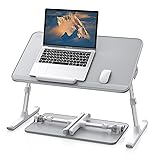 SAIJI Leather Lap Desk Laptop Bed Tray