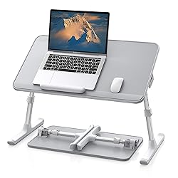 SAIJI Leather Lap Desk Laptop Bed Tray