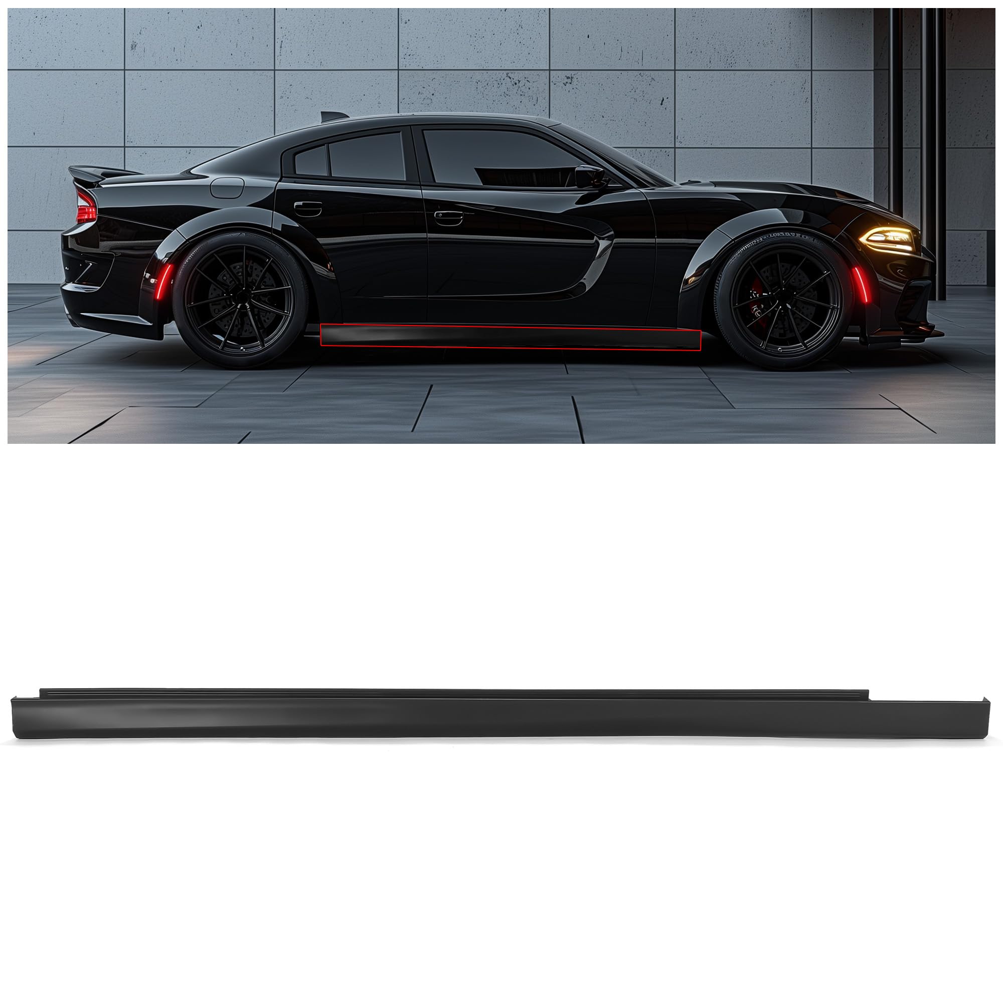 KUAFU Rocker Panel Trim Compatible with 2012-2023 Dodge Charger ...
