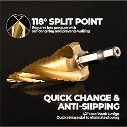 toolant Four Sprial Flute Step Drill