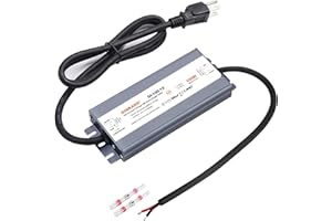 GINRANS 100W IP67 Waterproof Constant Voltage LED Driver Power Supply Transformer, 100-240V AC Universal Input with Plug, Out