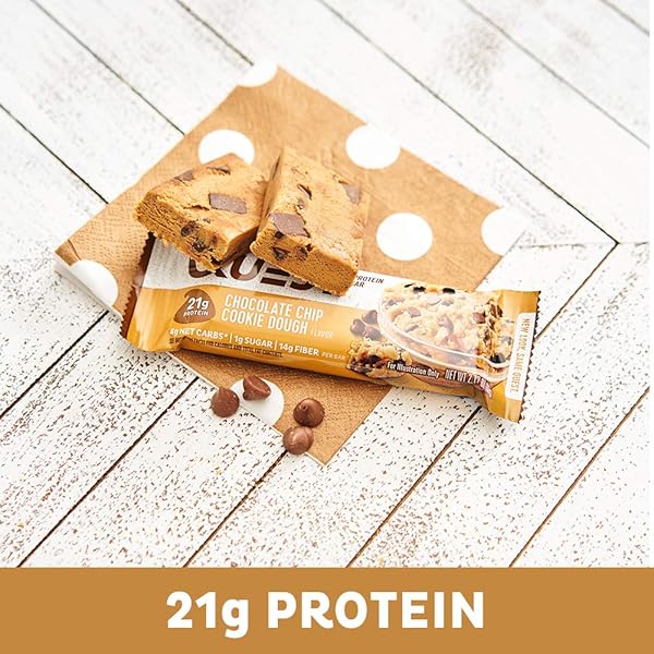 QUEST NUTRITION PROTEIN BAR, CHOCOLATE CHIP COOKIE DOUGH, 2.12 OZ,12 COUNT