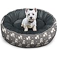 Dog Calming Beds for Small Medium Large Dogs - Round Donut Washable Dog Bed (Westie, Large:30 * 30 * 8in)
