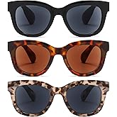 ZXYOO 3 Pack Reader Sunglasses Women with UV400 Protection Classic retro style frames for outdoor reading